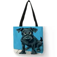 Women's Cute Dog Polyester Shopping Bags sku image 3