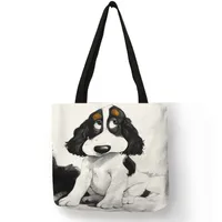 Women's Cute Dog Polyester Shopping Bags sku image 5