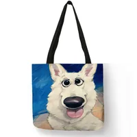 Women's Cute Dog Polyester Shopping Bags sku image 7