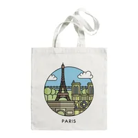 Women's Large Canvas Letter Building Streetwear Square Open Shoulder Bag sku image 3