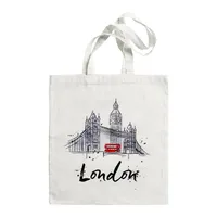 Women's Large Canvas Letter Building Streetwear Square Open Shoulder Bag sku image 9