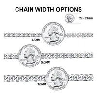 925 Sterling Silver Bangles Ear Studs Chain & Link Bracelets Hiphop main image 3
