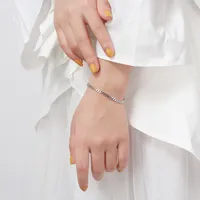 925 Sterling Silver Bangles Ear Studs Chain & Link Bracelets Hiphop main image 4
