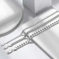 925 Sterling Silver Bangles Ear Studs Chain & Link Bracelets Hiphop main image 1