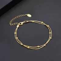 925 Sterling Silver Silver Bangles Ear Studs Chain & Link Bracelets CLASSIC main image 5