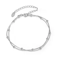 925 Sterling Silver Silver Bangles Ear Studs Chain & Link Bracelets CLASSIC main image 2