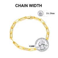 925 Sterling Silver Bangles Ear Studs Chain & Link Bracelets Hiphop main image 5