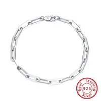 925 Sterling Silver Bangles Ear Studs Chain & Link Bracelets Hiphop sku image 8