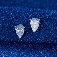 White Gold Plated Silver Plated 925 Sterling Silver Silver ZIRCON Water Droplets EARRINGS Stud Earrings main image 5