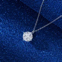 925 Sterling Silver Rhodium Plated Silver Plated ZIRCON Cable Chain Geometric NECKLACES Pendant Necklaces main image 2