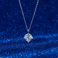 925 Sterling Silver Rhodium Plated Silver Plated ZIRCON Cable Chain Geometric NECKLACES Pendant Necklaces main image 3