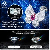 925 Sterling Silver Rhodium Plated Silver Plated ZIRCON Cable Chain Geometric NECKLACES Pendant Necklaces main image 6