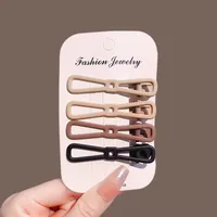 Simple Gradient Maillard Series Seamless Hairpin Duckbill Clip Bangs Side Clip Back Head Hairpin Female Hair Accessories main image 4