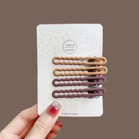 Simple Gradient Maillard Series Seamless Hairpin Duckbill Clip Bangs Side Clip Back Head Hairpin Female Hair Accessories sku image 7