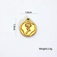 2 PCS/Package 14*16MM 14*26mm 27*29mm Titanium Steel Flower Pendant sku image 11