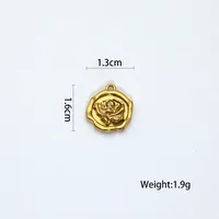 2 PCS/Package 14*16MM 14*26mm 27*29mm Titanium Steel Flower Pendant sku image 2
