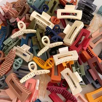 Vintage Frosted Grab Clip Candy Color Hairpin Hair Grab Back Of Head Large Shark Clip Fixed Hair Accessories Ponytail Clip Children main image 1