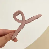 Vintage Frosted Grab Clip Candy Color Hairpin Hair Grab Back Of Head Large Shark Clip Fixed Hair Accessories Ponytail Clip Children sku image 20