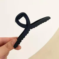 Vintage Frosted Grab Clip Candy Color Hairpin Hair Grab Back Of Head Large Shark Clip Fixed Hair Accessories Ponytail Clip Children sku image 21