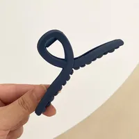 Vintage Frosted Grab Clip Candy Color Hairpin Hair Grab Back Of Head Large Shark Clip Fixed Hair Accessories Ponytail Clip Children sku image 26