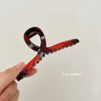 Vintage Frosted Grab Clip Candy Color Hairpin Hair Grab Back Of Head Large Shark Clip Fixed Hair Accessories Ponytail Clip Children sku image 4