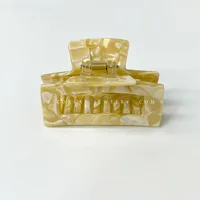 Internet Celebrity Japanese Korean French Acetic Acid Curved Hair Grasping Leopard Print Large Grasping Clip Hair Clip Shark Clip For Children sku image 5