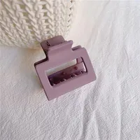 Vintage Frosted Grab Clip Candy Color Hairpin Hair Grab Back Of Head Large Shark Clip Fixed Hair Accessories Ponytail Clip Children sku image 10