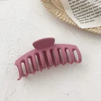 Vintage Frosted Grab Clip Candy Color Hairpin Hair Grab Back Of Head Large Shark Clip Fixed Hair Accessories Ponytail Clip Children sku image 44