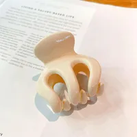 Vintage Frosted Grab Clip Candy Color Hairpin Hair Grab Back Of Head Large Shark Clip Fixed Hair Accessories Ponytail Clip Children sku image 16