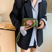 Women's Lotus Pu Leather Embroidery Zipper Wallets main image 4