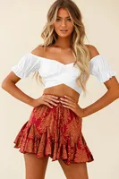New Solid Color Women's Sexy Fashion One-character Collar Ultra Short Navel Fashion Top Strap Short Sleeve T-shirt sku image 4