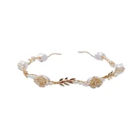 Rose Pearl Headband Summer French Retro High-end Sense Hair Clip Headwear Niche Design Pressure Hair High Cranial Top Hair Accessories main image 3