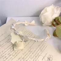 Rose Pearl Headband Summer French Retro High-end Sense Hair Clip Headwear Niche Design Pressure Hair High Cranial Top Hair Accessories sku image 2