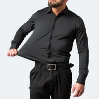 Full Elastic Force Shirt Men's Shirt Non-Ironing Anti-Wrinkle   Simple Business Thin Shirt Men main image 1