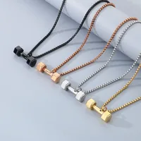 Wholesale Jewelry Elegant Simple Style Streetwear Geometric 304 Stainless Steel 18K Gold Plated Pendant Necklace main image 1