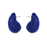 1 Pair Modern Style Water Droplets Plating Alloy Rhinestones Ear Studs main image 5