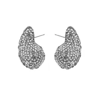 1 Pair Modern Style Water Droplets Plating Alloy Rhinestones Ear Studs sku image 3