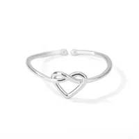 Simple Style Classic Style Heart Shape Copper Women's Open Rings main image 5