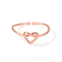 Simple Style Classic Style Heart Shape Copper Women's Open Rings main image 4