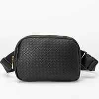 Unisex Classic Style Streetwear Solid Color Pu Leather Waist Bags sku image 1