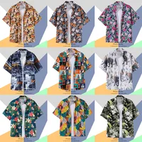 Hawaiian Floral Vintage Short Sleeve Shirt For Men & Women, Retro Unisex Casual Shirt Jacket, Thai - Inspired Streetwear main image 4