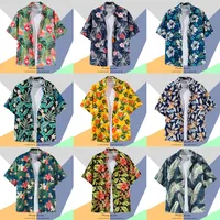 Hawaiian Floral Vintage Short Sleeve Shirt For Men & Women, Retro Unisex Casual Shirt Jacket, Thai - Inspired Streetwear main image 3