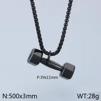 Wholesale Jewelry Elegant Simple Style Streetwear Geometric 304 Stainless Steel 18K Gold Plated Pendant Necklace sku image 3