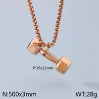 Wholesale Jewelry Elegant Simple Style Streetwear Geometric 304 Stainless Steel 18K Gold Plated Pendant Necklace sku image 4
