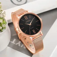 Retro Punk Solid Color Buckle Quartz main image 4