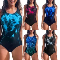 Women's Sexy Beach Gradient Color 1 Piece One Piece Swimwear main image 1
