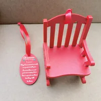 ZAKKA Japanese Grocery Christmas Wooden Rocking Chair Creative Scene Micro Shooting Props Home Rocking Chair main image 2