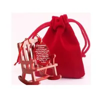 ZAKKA Japanese Grocery Christmas Wooden Rocking Chair Creative Scene Micro Shooting Props Home Rocking Chair main image 4