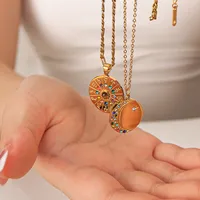 Wholesale Jewelry Retro Simple Style Constellation Titanium Steel Plating Pendant Necklace main image 1