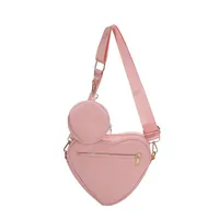Women's Pu Leather Heart Shape Solid Color Basic Classic Style Heart-shaped Zipper Bag Sets Underarm Bag main image 4